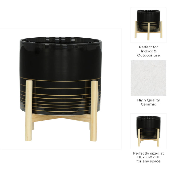 12-ceramic-metallic-planter-w-wood-stand-black-9
