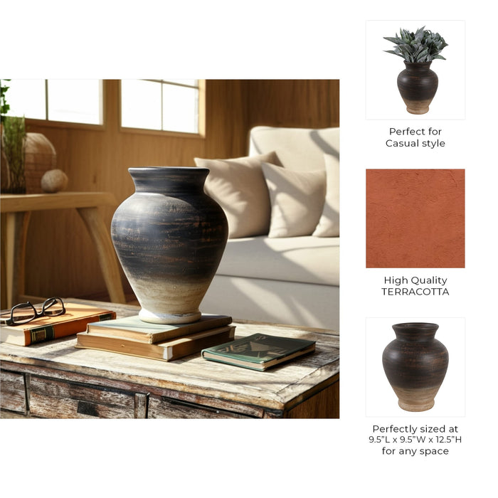 12x10-traditional-terracotta-vase-chocolate-brown-9