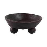 12x12-paper-mache-knobby-footed-bowl-brown-3