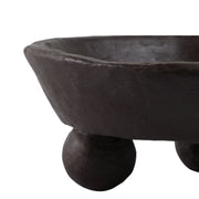 12x12-paper-mache-knobby-footed-bowl-brown-4