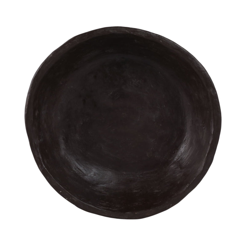 12x12-paper-mache-knobby-footed-bowl-brown-5