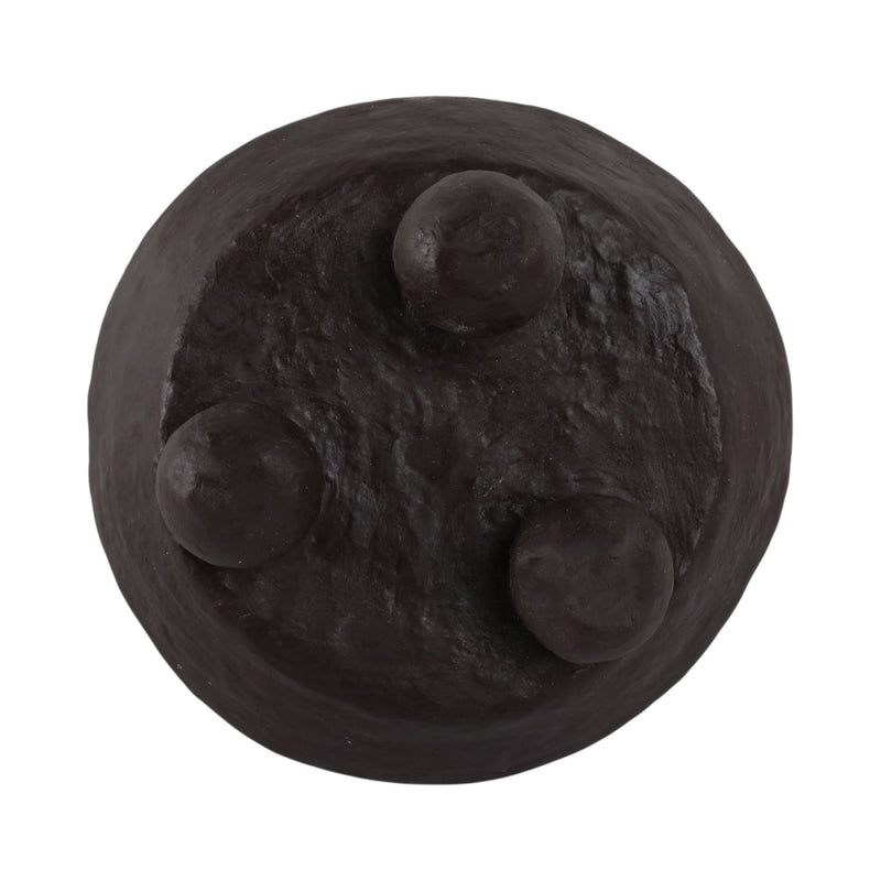 12x12-paper-mache-knobby-footed-bowl-brown-6