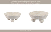 12x12-paper-mache-knobby-footed-bowl-white-13