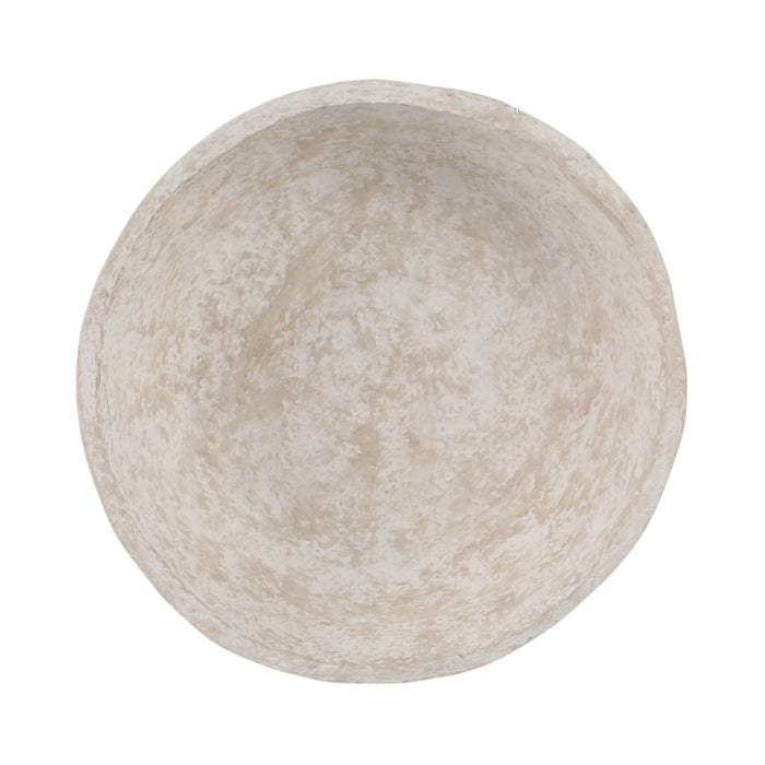 12x12-paper-mache-knobby-footed-bowl-white-6