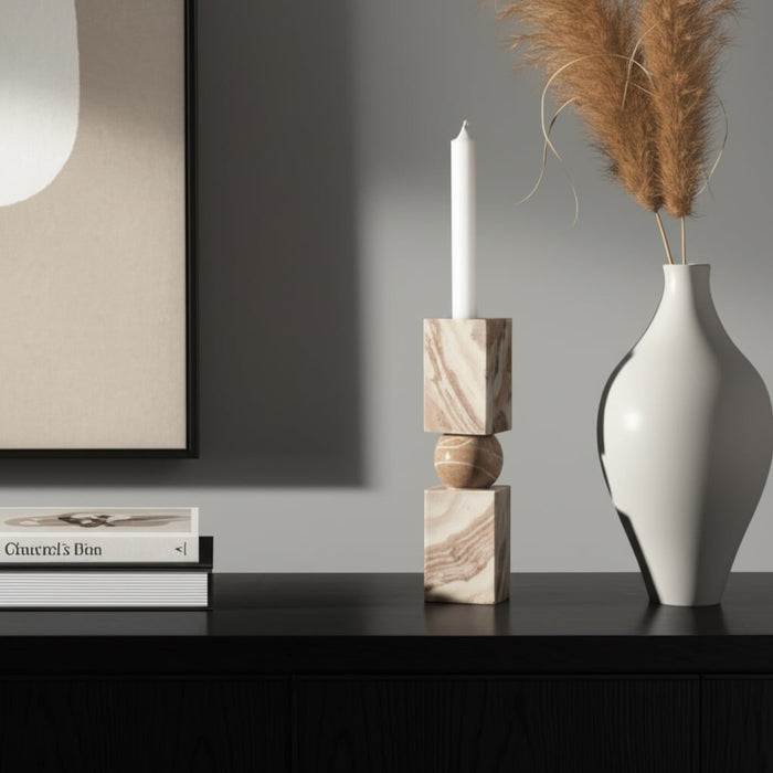 12x3-chunky-marble-taper-holder-tan-multi-12