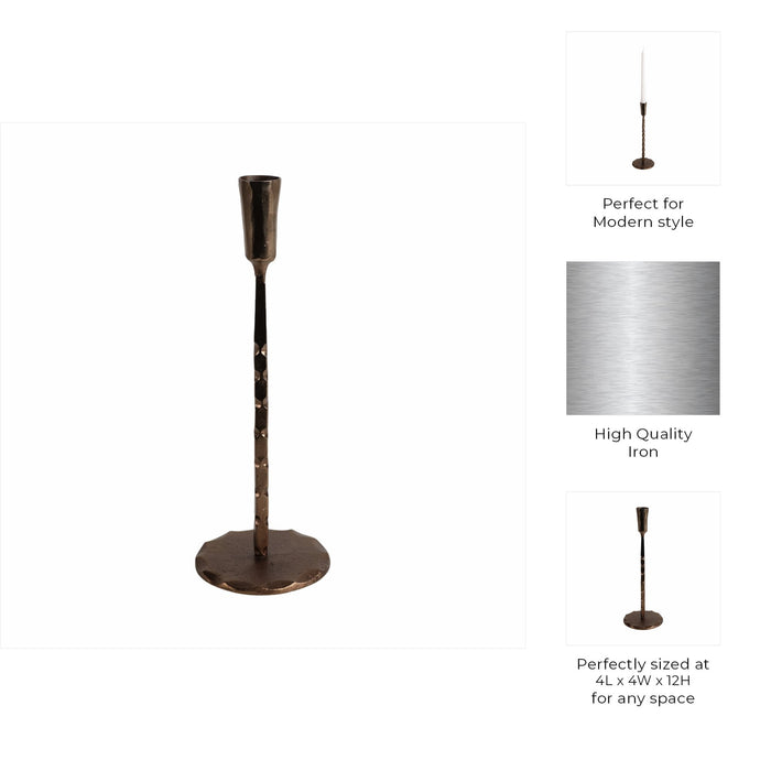 12x4-forged-cast-iron-taper-holder-matte-bronze-9