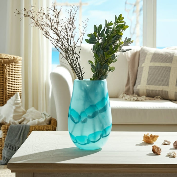 12x7-bead-pattern-glass-vase-blue-12