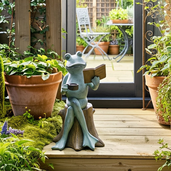 13-frog-on-stump-with-book-and-coffee-multi-11