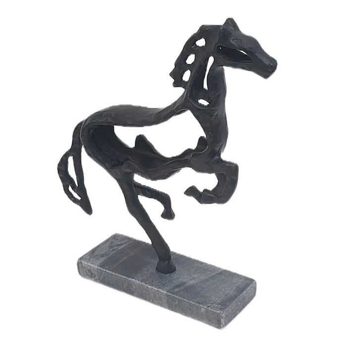 13x11-galloping-horse-on-marble-base-black-4