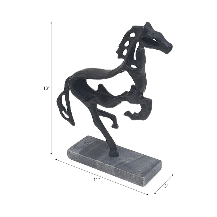 13x11-galloping-horse-on-marble-base-black-9