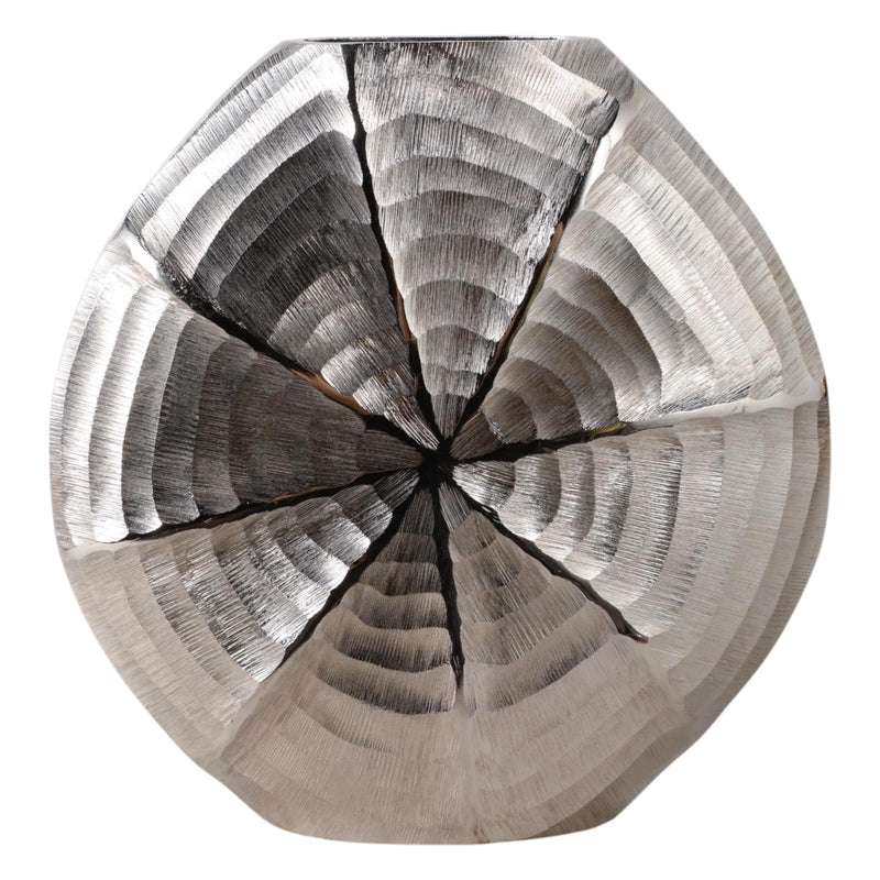 13x14-shell-pattern-metal-vase-silver-1