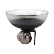 14x11-glass-bowl-on-rock-pedestal-black-silver-4