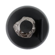 14x11-glass-bowl-on-rock-pedestal-black-silver-7