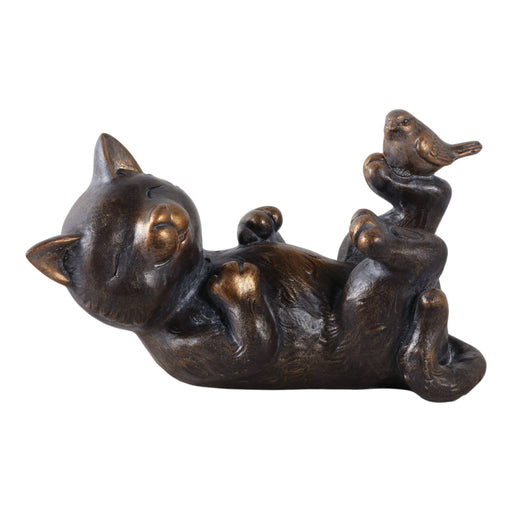 14x9-playful-kitty-with-bird-bronze-1