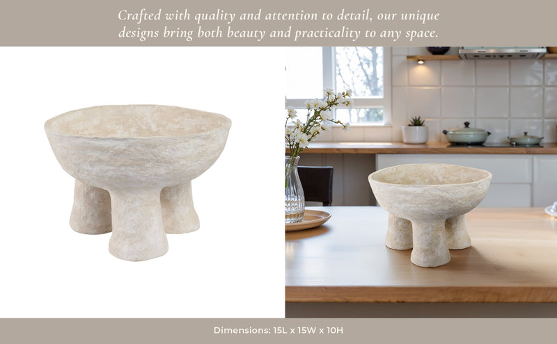 15x10-3-footed-paper-mache-bowl-white-11