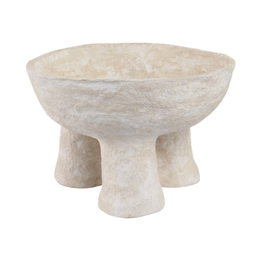 15x10-3-footed-paper-mache-bowl-white-1