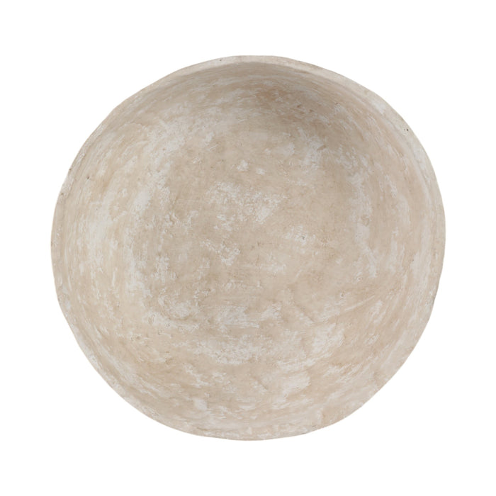 15x10-3-footed-paper-mache-bowl-white-6