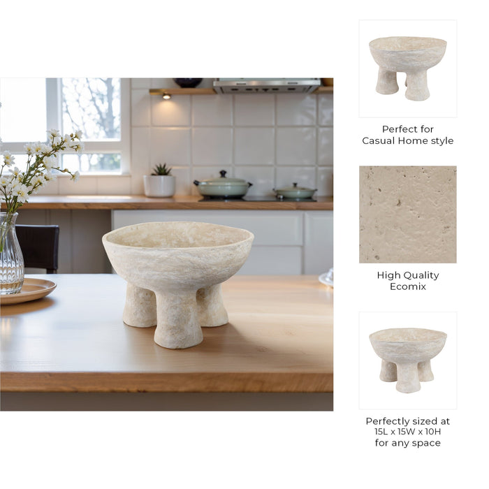 15x10-3-footed-paper-mache-bowl-white-9