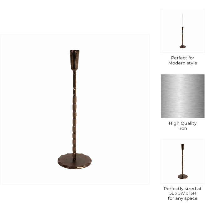 15x5-forged-cast-iron-taper-holder-matte-bronze-9