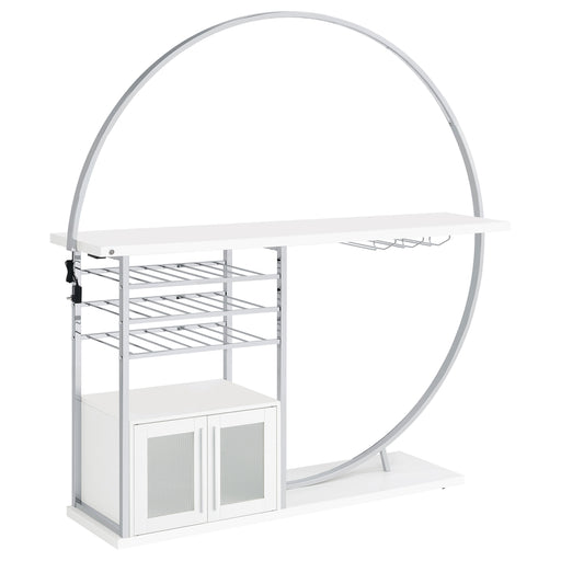 Risley Wine Cabinet with LED Lighting - Furniture City (CA)l
