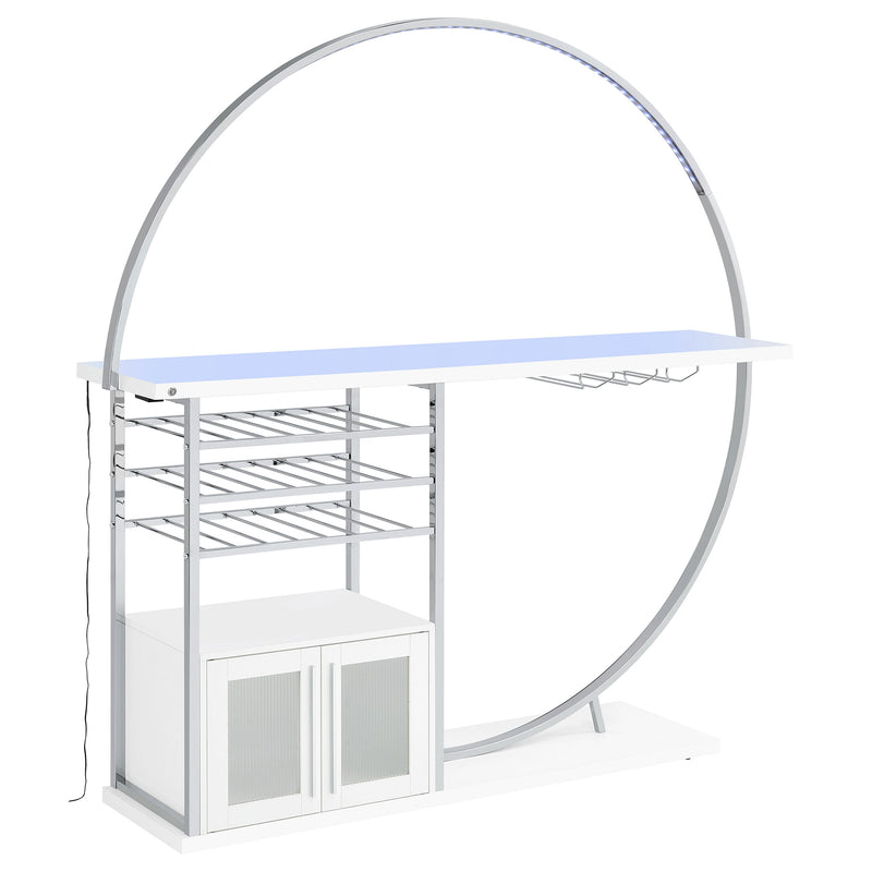 Risley Wine Cabinet with LED Lighting - Furniture City (CA)l