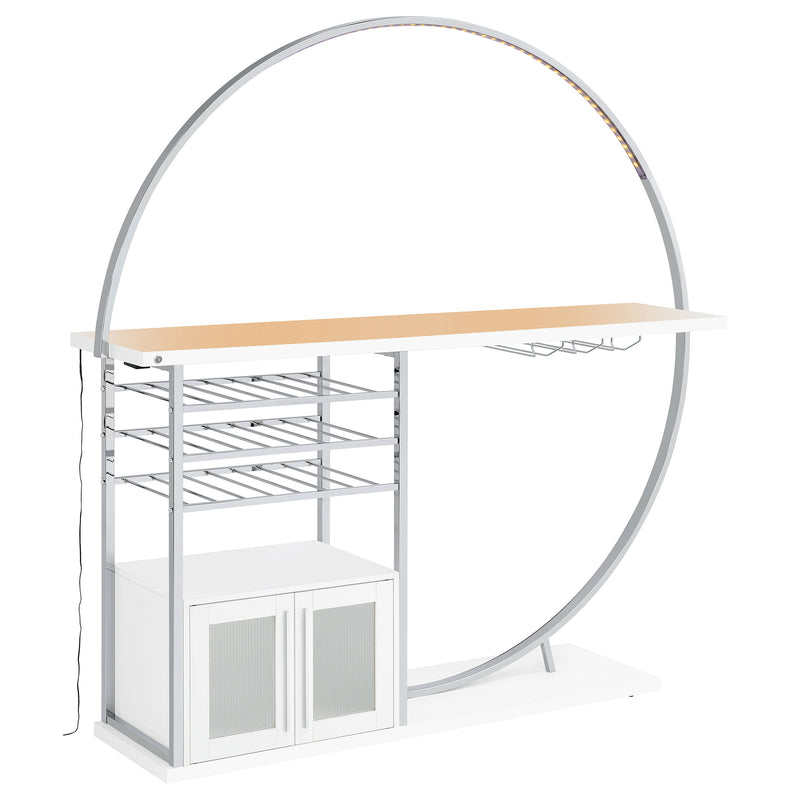 Risley Wine Cabinet with LED Lighting - Furniture City (CA)l