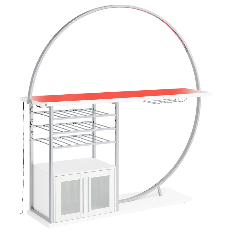 Risley Wine Cabinet with LED Lighting - Furniture City (CA)l