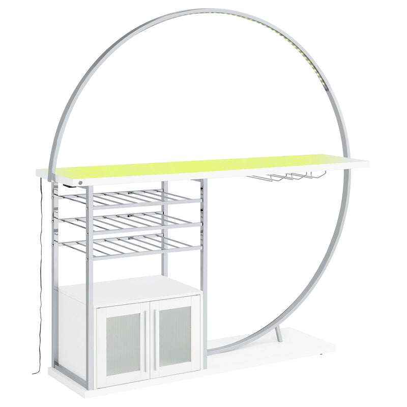 Risley Wine Cabinet with LED Lighting - Furniture City (CA)l