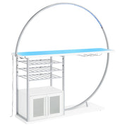 Risley Wine Cabinet with LED Lighting - Furniture City (CA)l