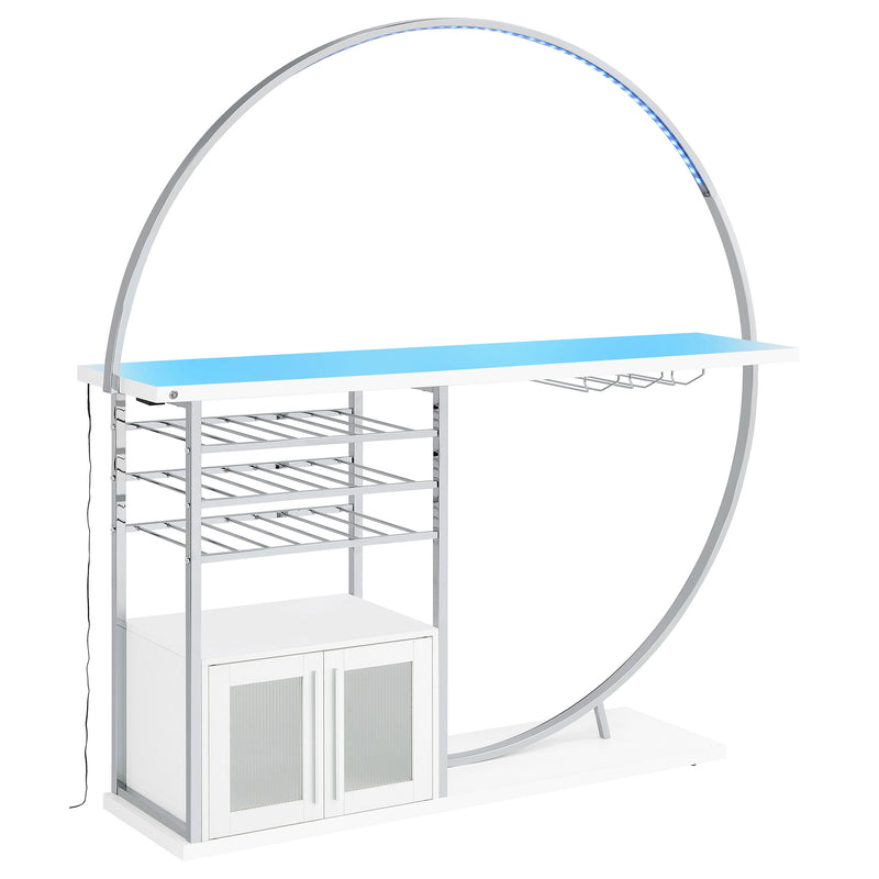 Risley Wine Cabinet with LED Lighting - Furniture City (CA)l