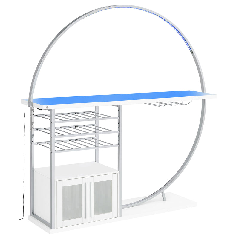 Risley Wine Cabinet with LED Lighting - Furniture City (CA)l