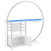 Risley Wine Cabinet with LED Lighting - Furniture City (CA)l
