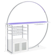 Risley Wine Cabinet with LED Lighting - Furniture City (CA)l