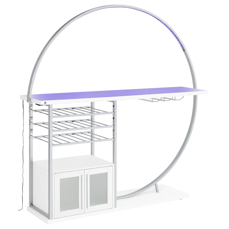 Risley Wine Cabinet with LED Lighting - Furniture City (CA)l