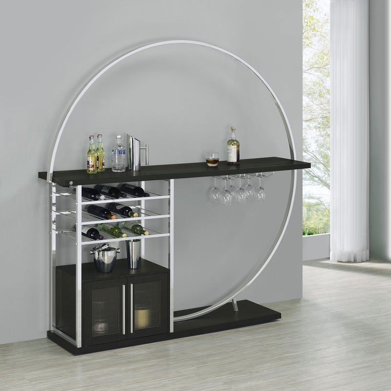 Risley Wine Cabinet with LED Lighting - Furniture City (CA)l
