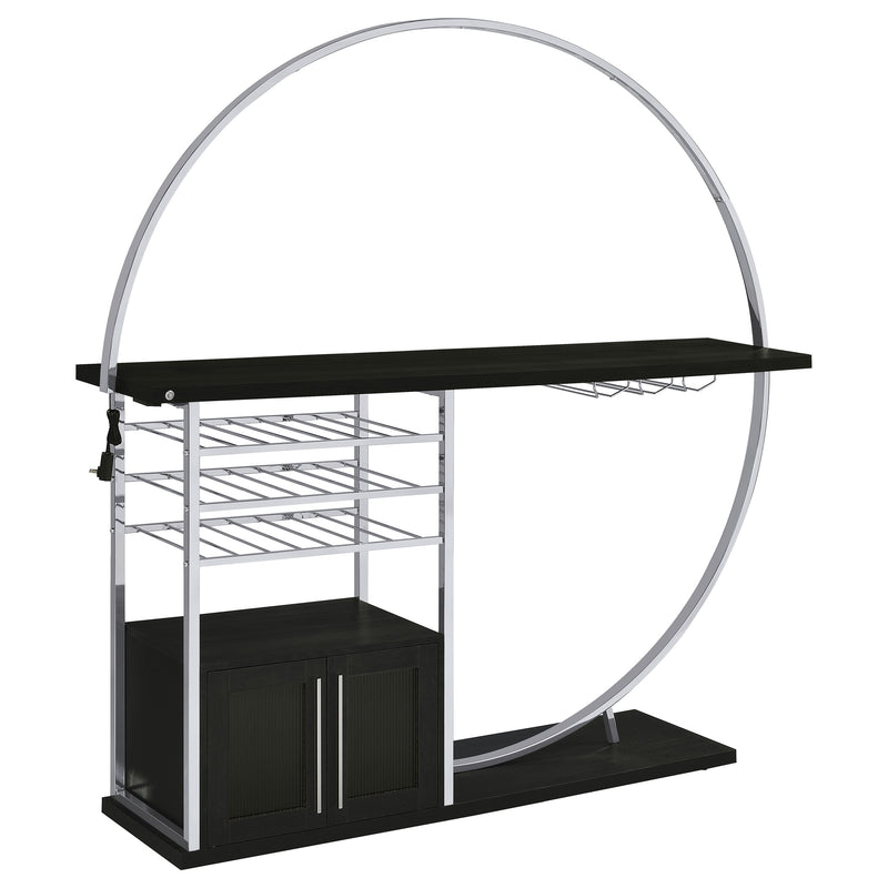 Risley Wine Cabinet with LED Lighting - Furniture City (CA)l
