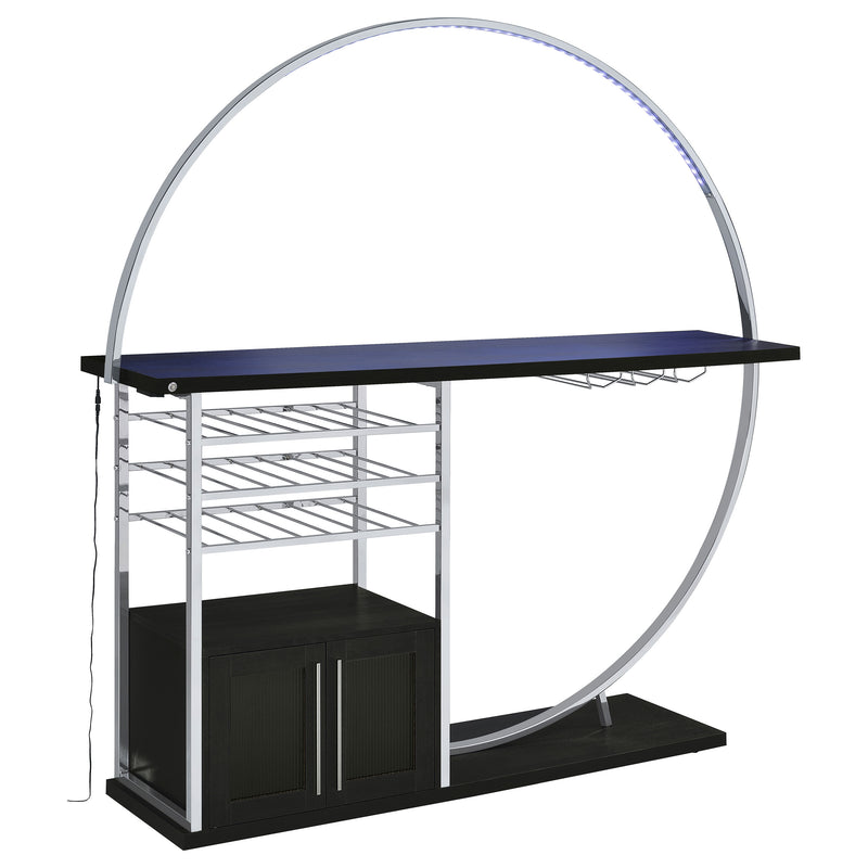 Risley Wine Cabinet with LED Lighting - Furniture City (CA)l