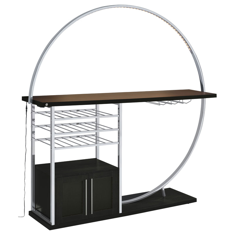 Risley Wine Cabinet with LED Lighting - Furniture City (CA)l