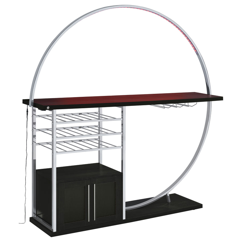Risley Wine Cabinet with LED Lighting - Furniture City (CA)l