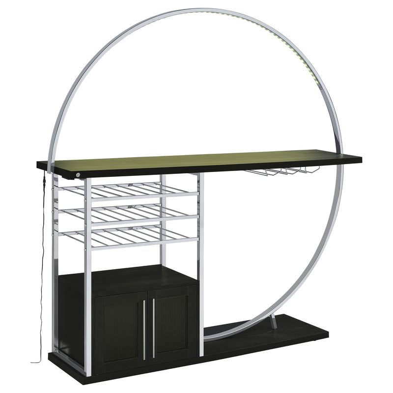 Risley Wine Cabinet with LED Lighting - Furniture City (CA)l