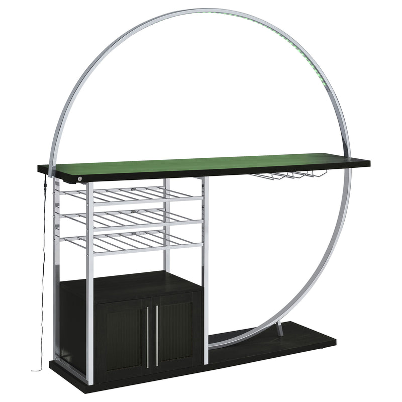 Risley Wine Cabinet with LED Lighting - Furniture City (CA)l