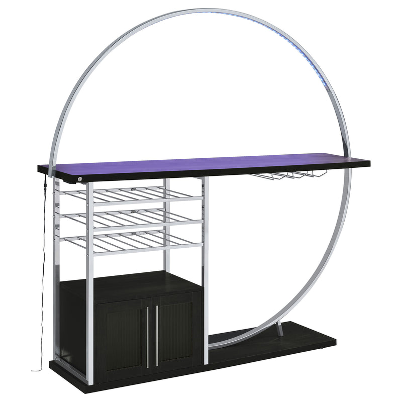Risley Wine Cabinet with LED Lighting - Furniture City (CA)l