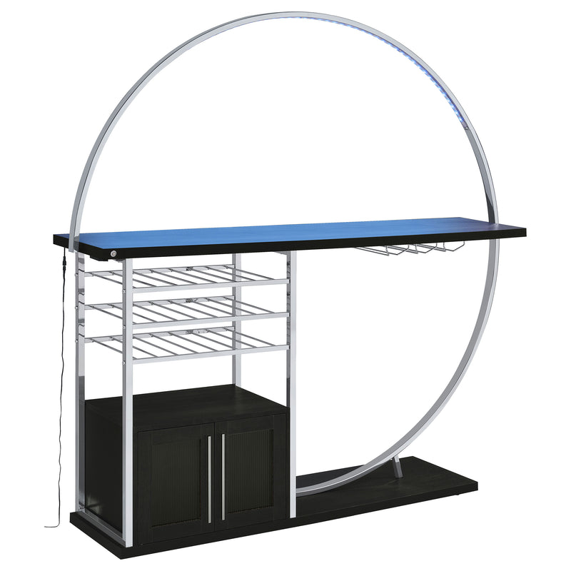 Risley Wine Cabinet with LED Lighting - Furniture City (CA)l