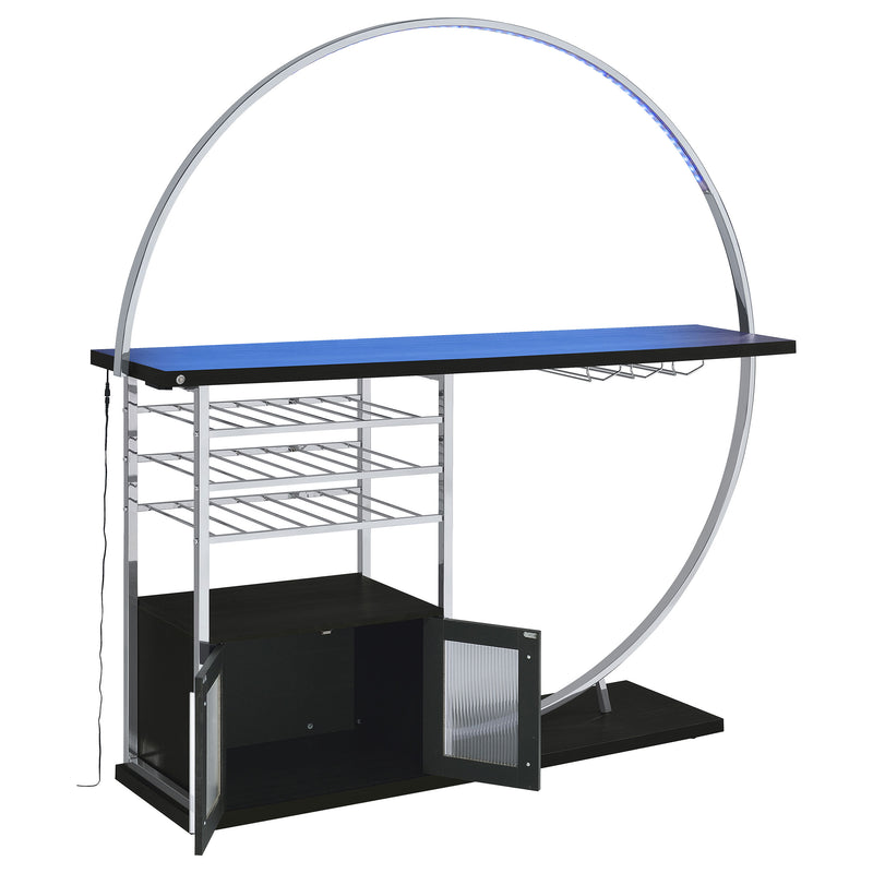 Risley Wine Cabinet with LED Lighting - Furniture City (CA)l