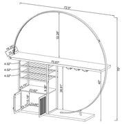 Risley Wine Cabinet with LED Lighting - Furniture City (CA)l