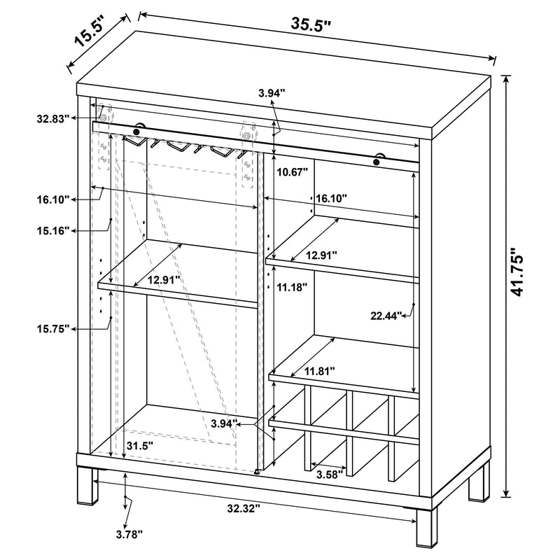 Arlington Bar Cabinet - Furniture City (CA)l