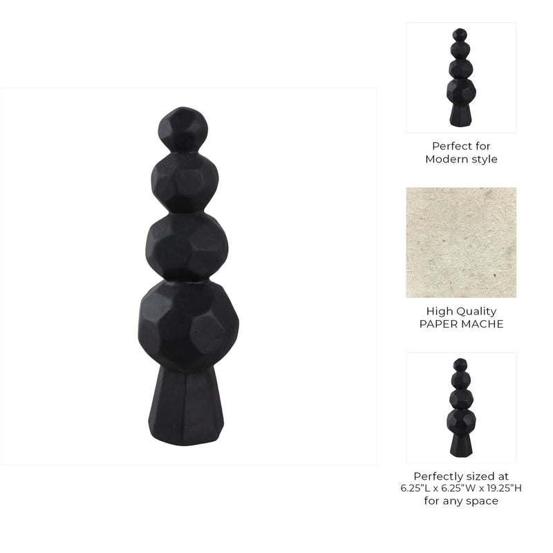 19x6-faceted-rocks-paper-mache-sculpture-black-9