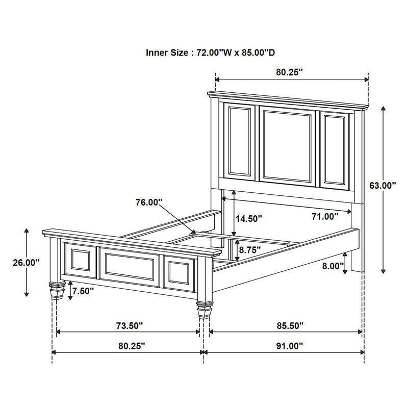Sandy Beach Panel Bed