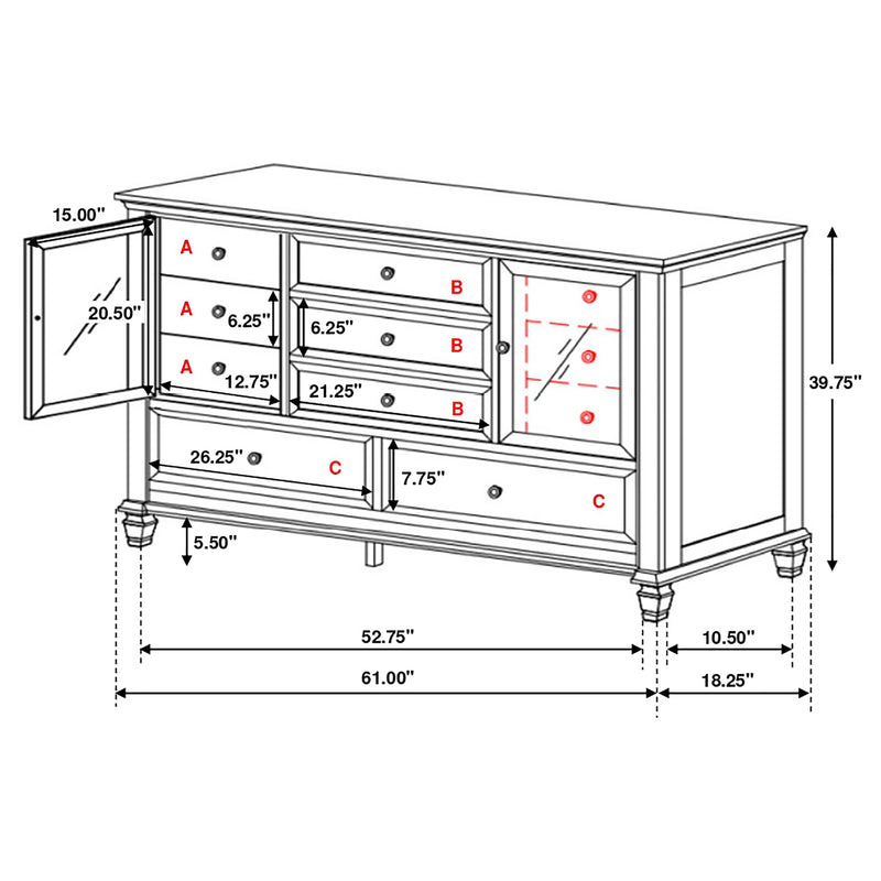Sandy Beach Bedroom Set - Furniture City (CA)l