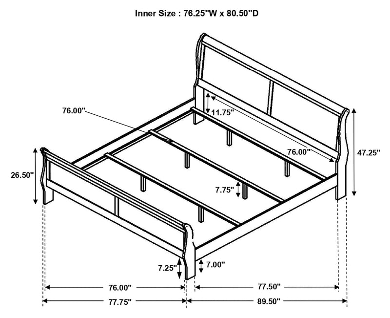 Louis Philippe Bedroom Set - Furniture City (CA)l